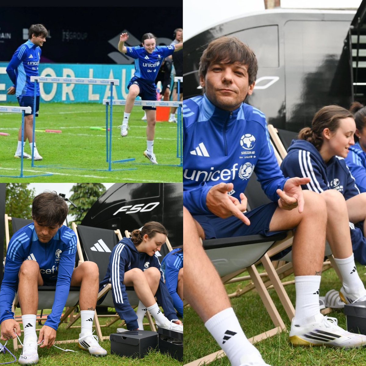 fav duo!!! louis and bella ramsey. 🩵!