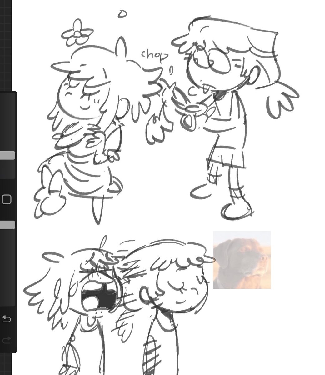 Nobody gaf but baby leni and baby lori go