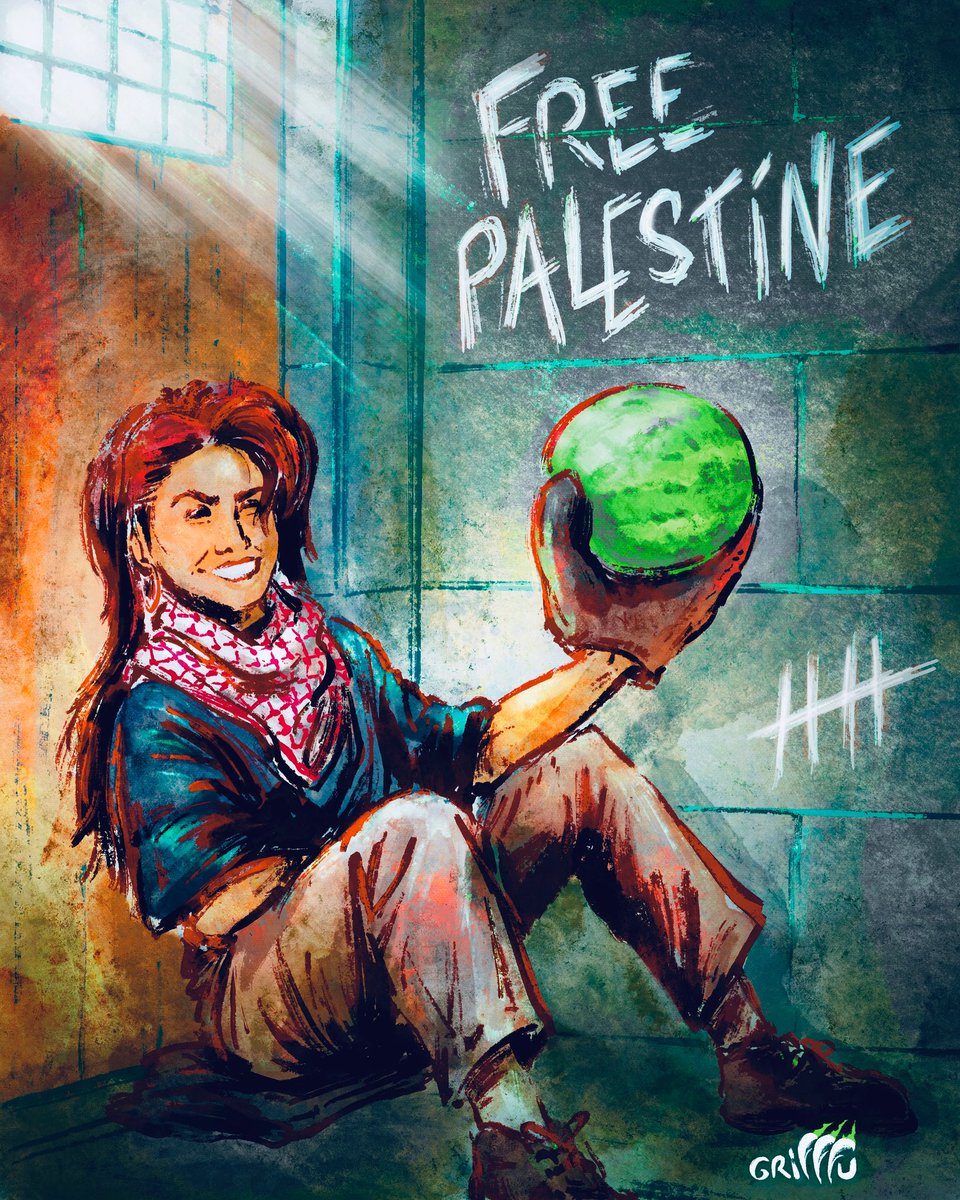 grifffu's tweet photo. @RimaHas est sortie de prison !
#Gaza #FreePalestine https://t.co/Fnb6PHgVJr