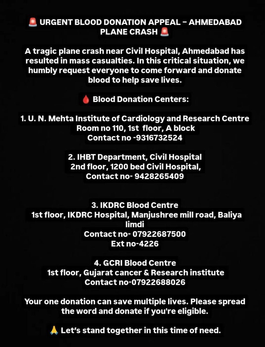 ZindagiLiveNow's tweet photo. Please share 🙏
#planecrash #Ahmedabad #AirIndia #Gujarat #AhmedabadPlaneCrash https://t.co/Bj9qgZkBMP