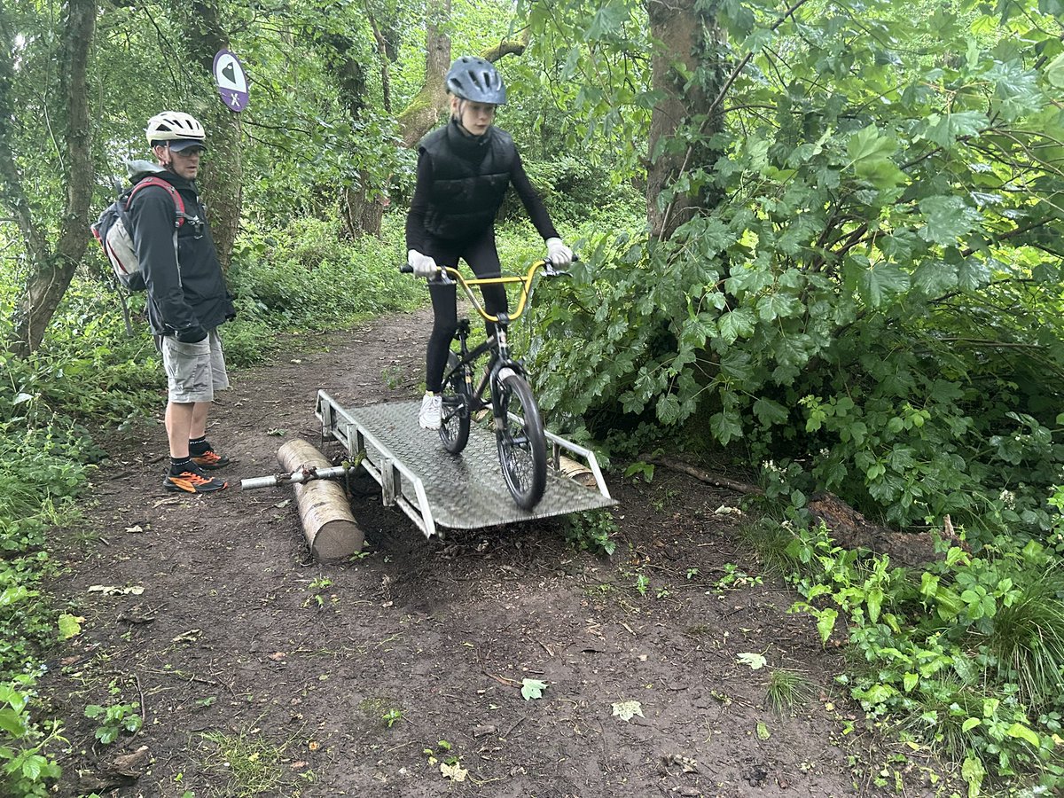 CoppiceB75's tweet photo. Groups G and H have taken on the BMX trail through the woods and conquered the limbo challenge whilst embracing the rain ๐ง๏ธ #BMXAdventure #OutdoorChallenges #ResilienceInRain https://t.co/r7lN7v6gUM