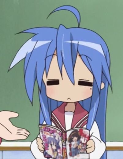 K0nataPosting's tweet image. balalahaha whats she reading there? #luckystar
