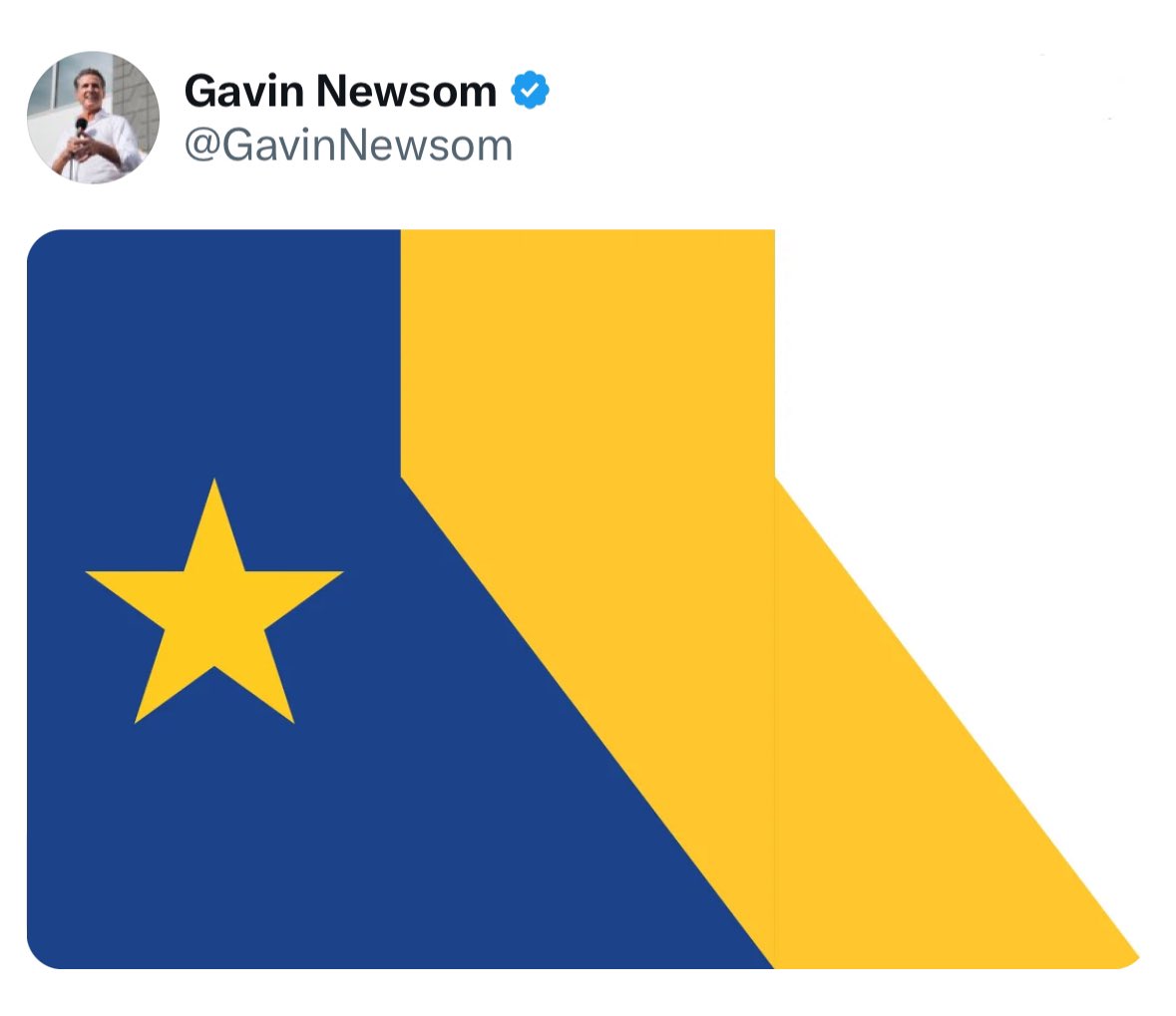 gavinbena's tweet photo. this wouldn’t have nearly the same level of aura if the reddit vexillologists got their way https://t.co/h8QuPMczl3