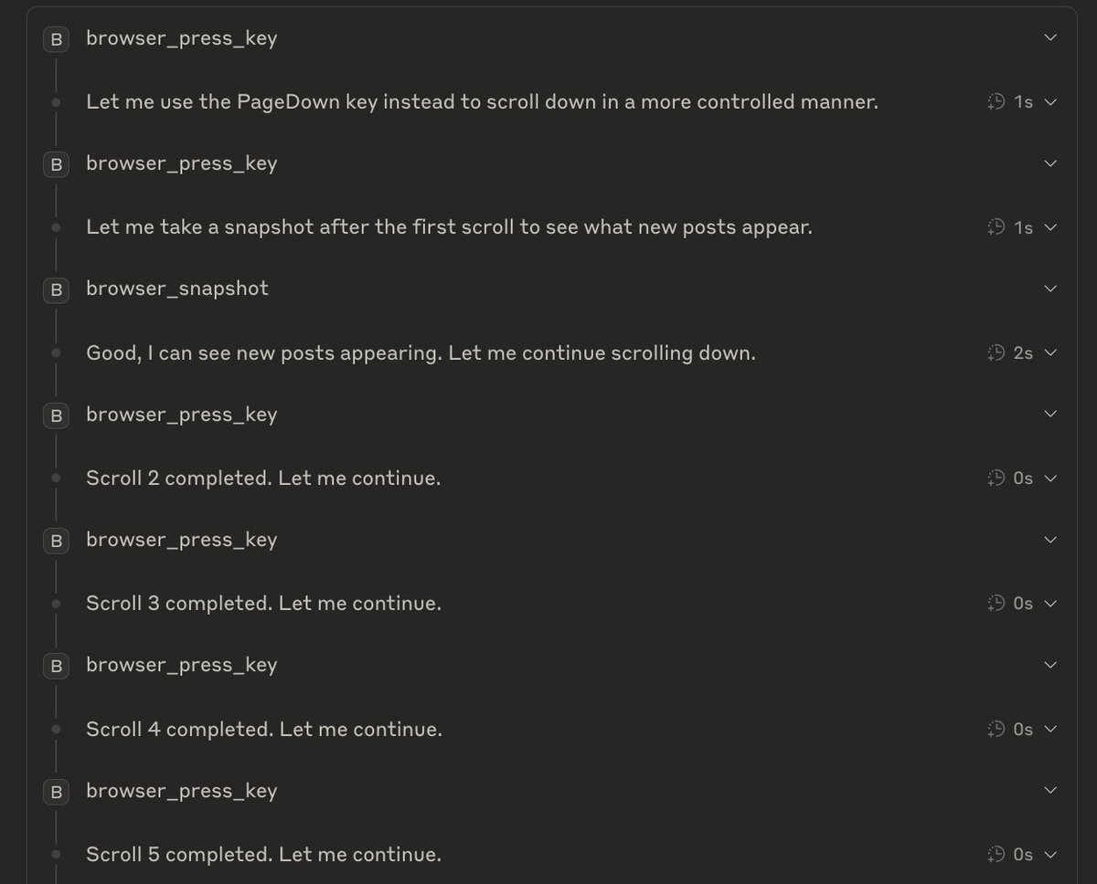 0xren_cf's tweet image. farming airdrops is even more cooked with browsermcp
it creates a mcpserver that hooks into existing user browser session through a chrome extension making it almost impossible to detect that the actions were taken by an agent and not a human