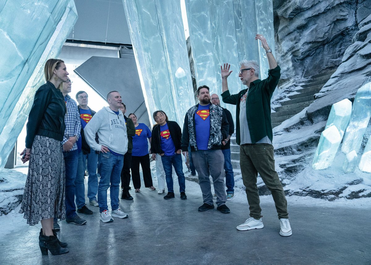 thedanjurgens's tweet image. Great time on the Superman Movie set for a visit inside the wondrous Fortress of Solitude! Amazing to see @davidcorenswet and @NicholasHoult bring the incredible characters of #Superman and Lex Luthor to life. Thanks to @JamesGunn for making it happen! @DCOfficial