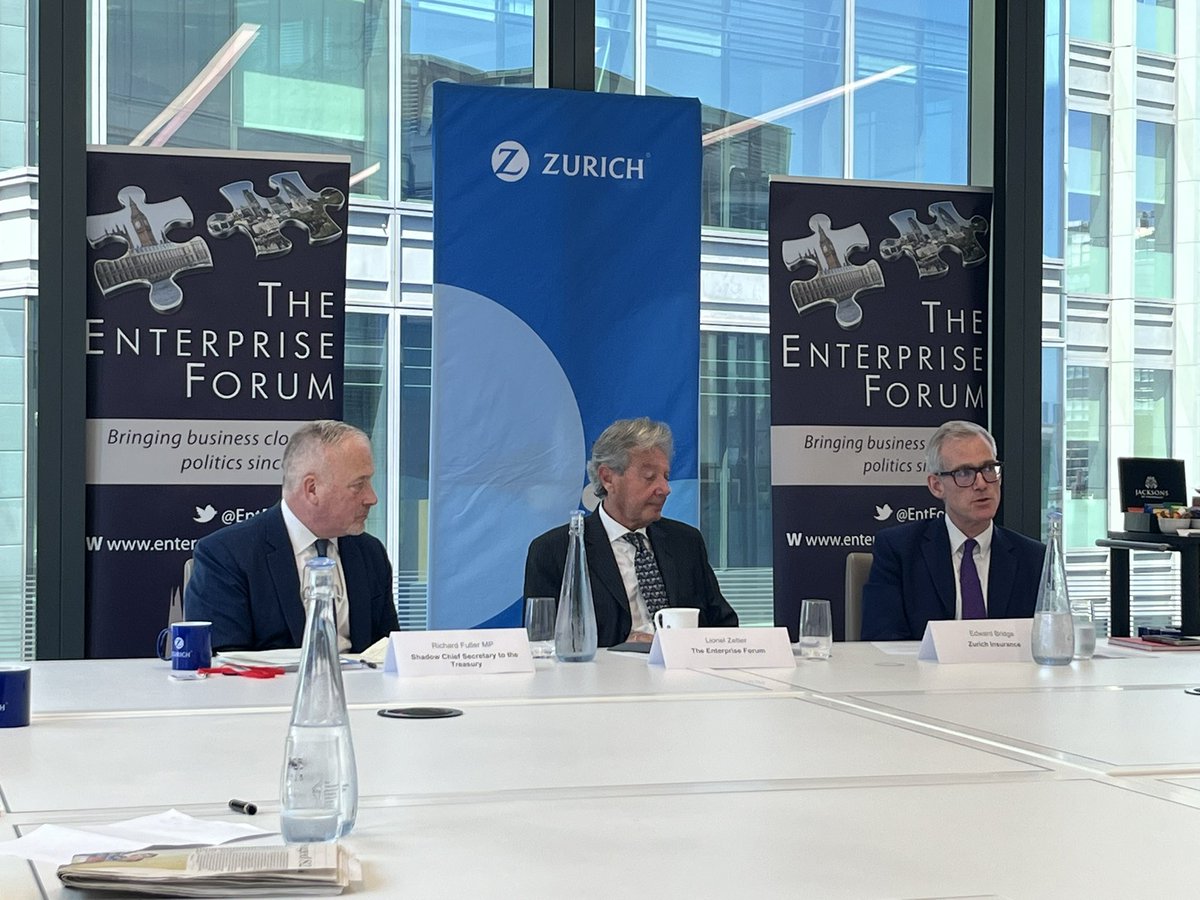 EntForumUK's tweet image. This afternoon we were pleased to welcome Richard Fuller MP, Shadow Chief Secretary to the Treasury to discuss yesterday’s Spring Statement with @entforumuk members. Thank you to @Zurich for kindly hosting.