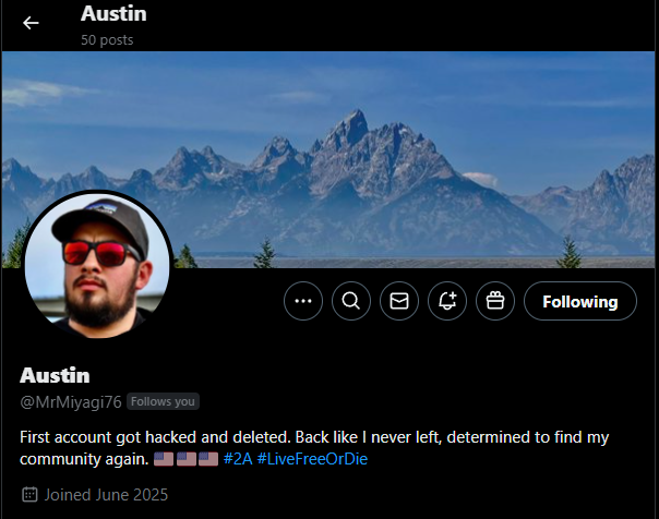 Hey friends, my buddy <a href="/MrMiyagi76/">Austin</a>'s account got hacked and deleted. He's trying to find his community again. Can ya give him a helping hand and repost to get him back up and going? Thank ya 👊🇺🇸🇺🇸