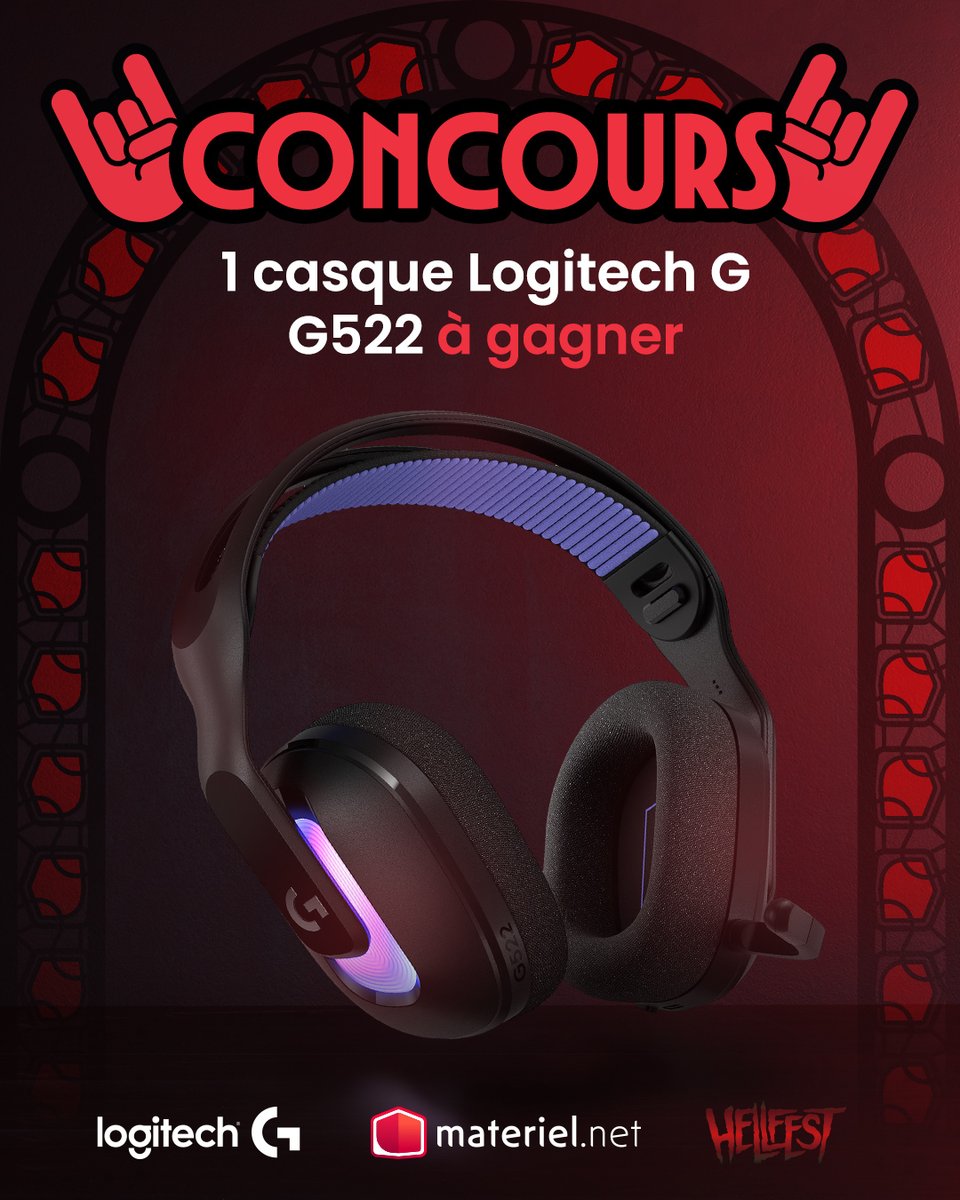 Materiel.net (@materielnet) on Twitter photo 🎁 𝐂𝐎𝐍𝐂𝐎𝐔𝐑𝐒 #GamingInHell 🎁
🤘 RT + Follow <a href="/materielnet/">Materiel.net</a> & <a href="/LogitechGFrance/">Logitech G France</a> pour tenter de gagner un casque Logitech G G522 Lightspeed d'une valeur de 169€96 🤘
🎰 TAS le 23/06
🍀 Bonne chance à toutes et tous !
👉 materiel.net/n6197/jeux-con… 🎁 𝐂𝐎𝐍𝐂𝐎𝐔𝐑𝐒 #GamingInHell 🎁
🤘 RT + Follow <a href="/materielnet/">Materiel.net</a> & <a href="/LogitechGFrance/">Logitech G France</a> pour tenter de gagner un casque Logitech G G522 Lightspeed d'une valeur de 169€96 🤘
🎰 TAS le 23/06
🍀 Bonne chance à toutes et tous !
👉 materiel.net/n6197/jeux-con…