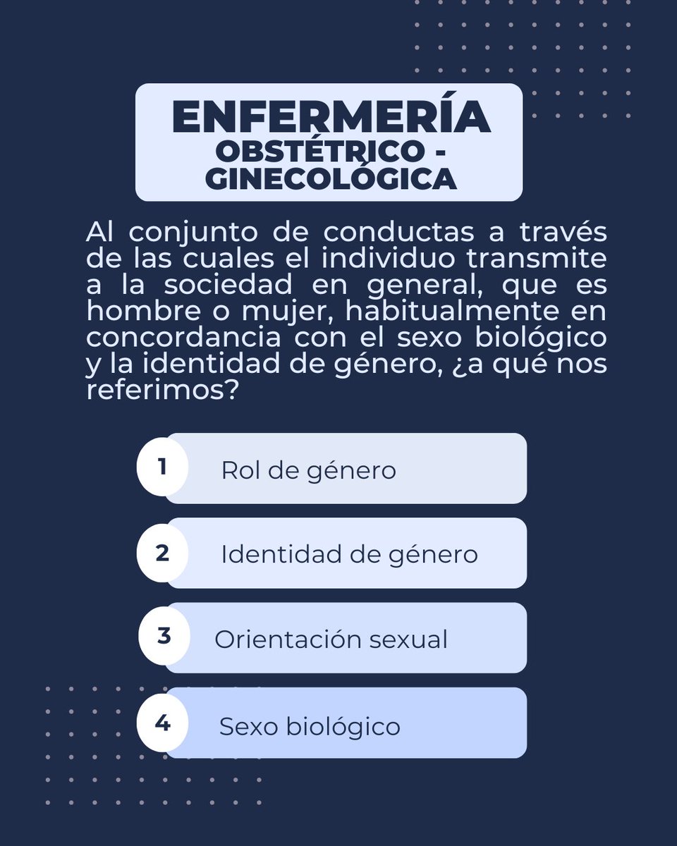 Futurxs residentes ✨
¡Hoy os traemos una nueva pregunta!
Esta pregunta de Materno fue preguntada en el examen de Oposición de Andalucía (SAS) el pasado 17 de Mayo.  

¿Cuál es la respuesta correcta? ¡Te leemos en comentarios! 💬

¡Te recordamos que en el enlace de la BIO tienes
