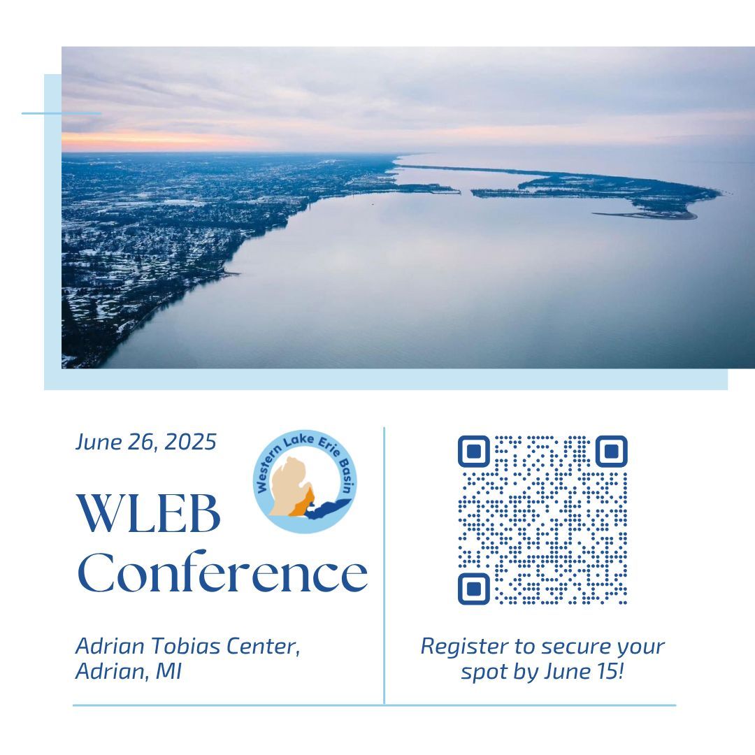 🌊 Michigan’s 2025 State of the WLEB Conference is coming June 26 to Adrian, MI!
Join farmers, researchers, and community members for a full day of learning and connection around Lake Erie water quality. 

🔗 Register now at egle.idloom.events/2025-WLEB-Conf… #WLEB2025