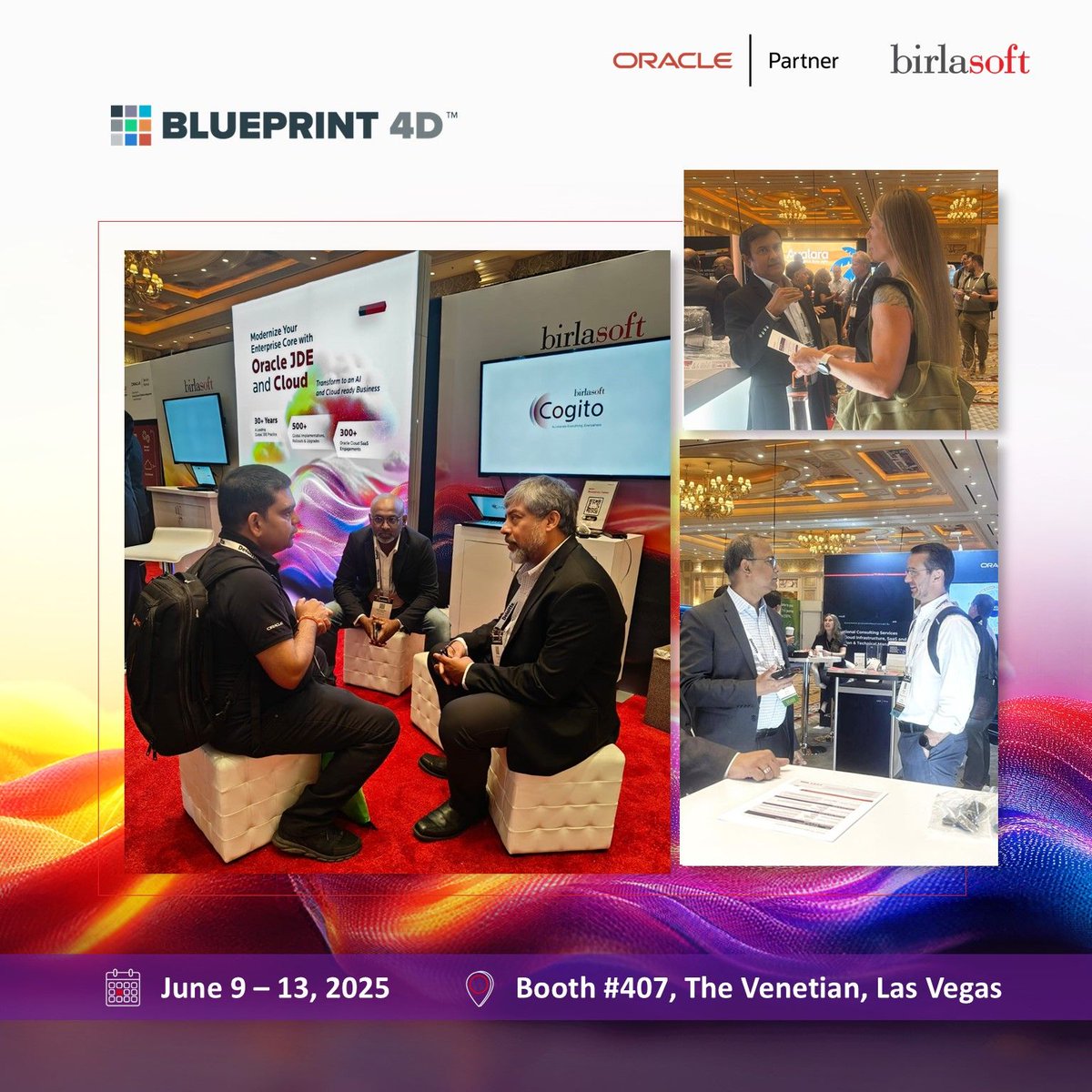 birlasoft's tweet image. Day 2 at #Blueprint4D wrapped up on a high note, packed with interesting conversations, engaging customer-focused sessions, actionable strategies on
- Accelerating innovation through AI/ML and GenAI within Oracle JD Edwards
- Maximizing efficiency and getting more value from your…