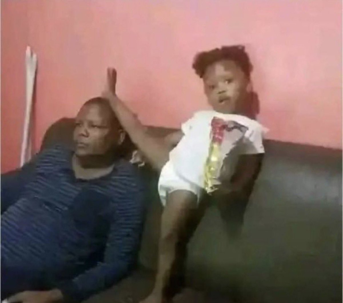 Don't remove it please 
She'll cry 
Jayden remove your leg from uncle