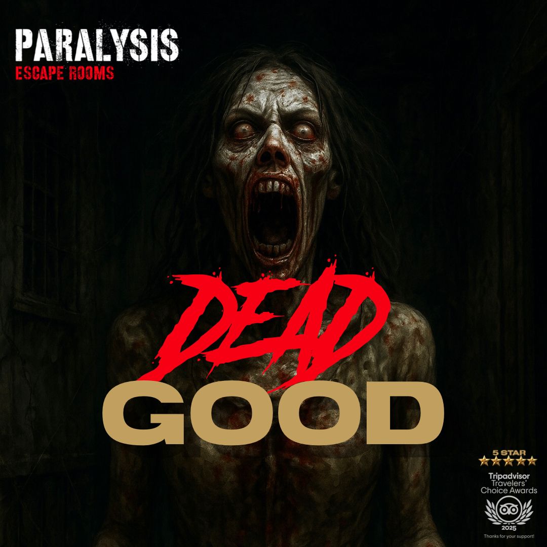 ParalysisRooms's tweet photo. We’re dead good. ☠️
Literally.
Terrifying puzzles, twisted rooms, and screams you’ll never forget.
Think you can handle it?

🕸 https://t.co/ED32ggizpe

#DeadGood #HorrorEscapeRoom #ParalysisEscapeRooms https://t.co/wJVjlPD6l2