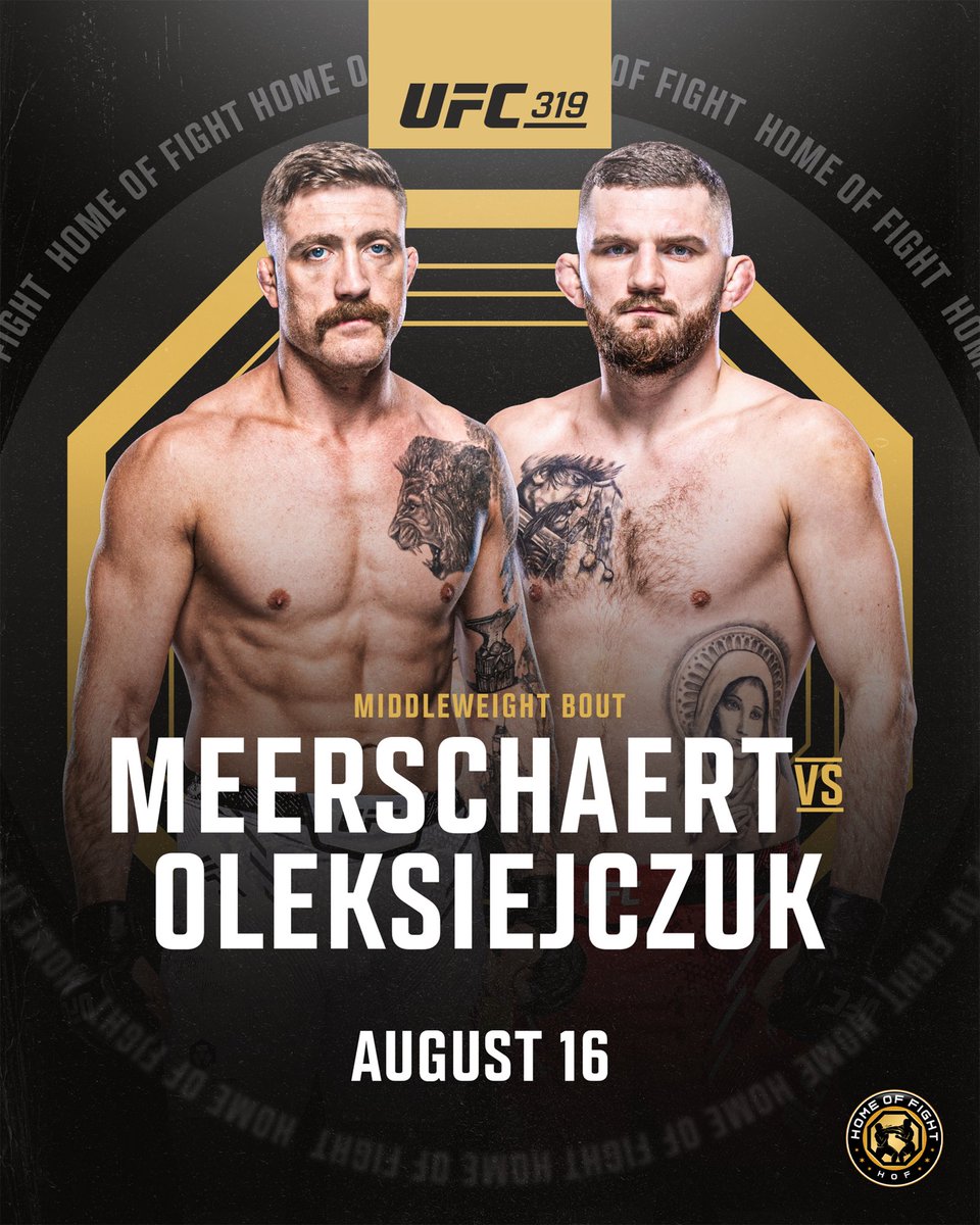 Home of Fight (@home_of_fight) on Twitter photo 🚨 Gerald Meerschaert vs. Michal Oleksiejczuk is set for UFC 319 on August 16th.
(via <a href="/FIGHTINGNERDSS/">THE FIGHTING NERDS</a>) 🚨 Gerald Meerschaert vs. Michal Oleksiejczuk is set for UFC 319 on August 16th.
(via <a href="/FIGHTINGNERDSS/">THE FIGHTING NERDS</a>)