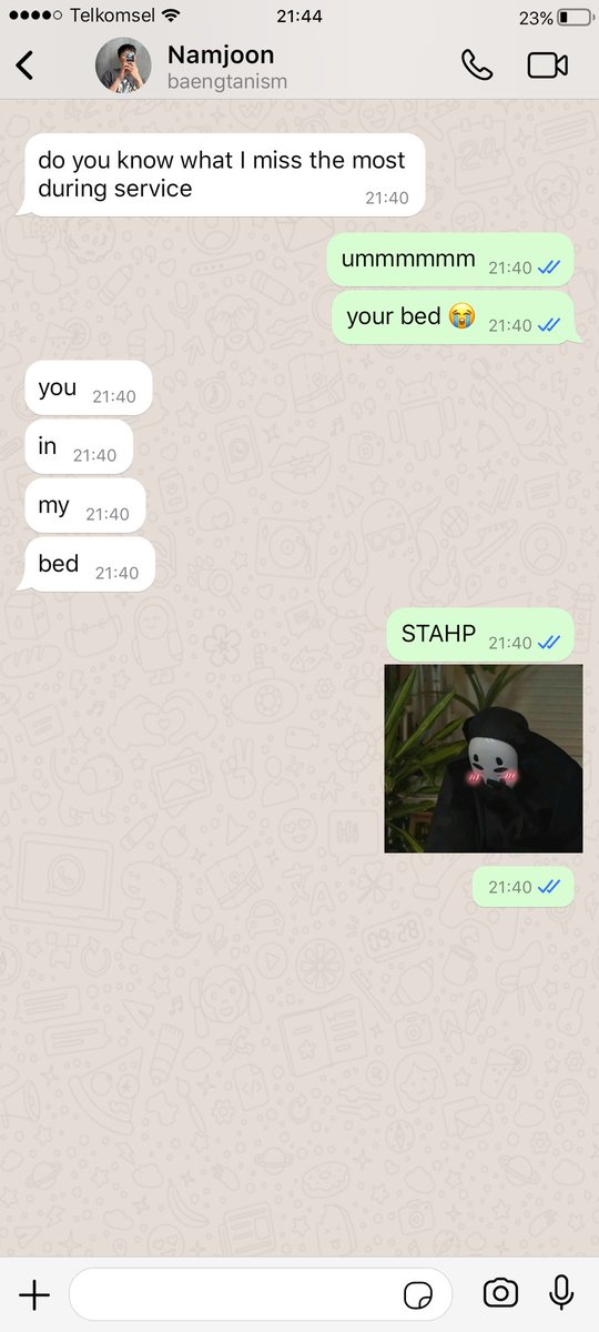 baengtanism's tweet photo. yang bangtan kangenin selama wamil

bts x reader! au https://t.co/NRR9m9unll