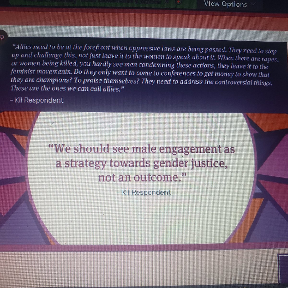 COFEM - Global South Launch on: Reclaiming the Narrative: Feminist Voices on Accountability from the Male Engagement Movement.