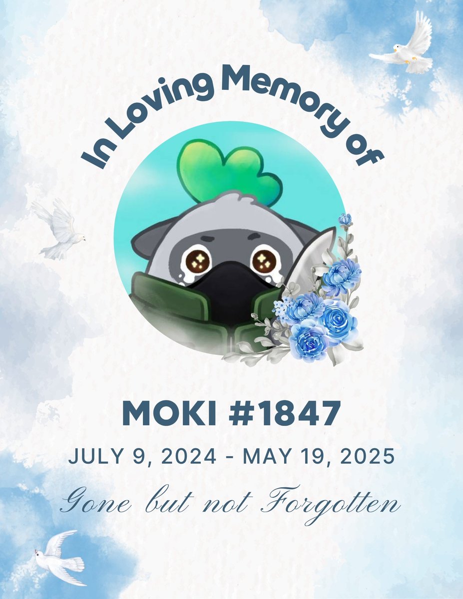 Fellow gooners make sure you all RSVP below

Join us for the final send off for Moki #1847😢🕯️