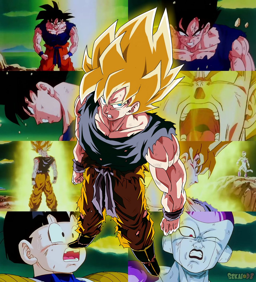 hace 34 años ... Goku se transformó en el legendario súper saiyajin 🥹🥲 #DragonBallZ