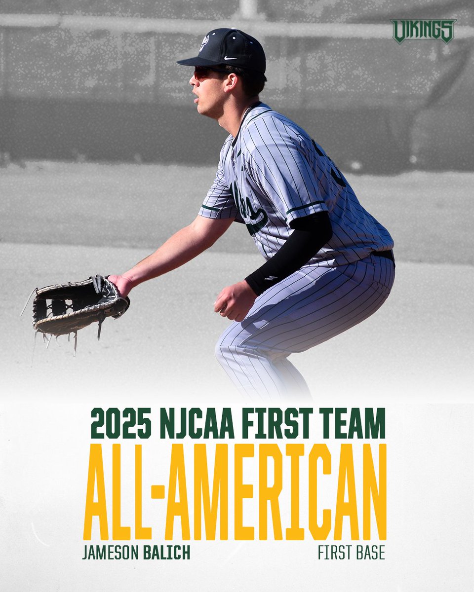 1ST TEAM ALL AMERICAN💪
Baseball infielder Jameson Balich has been named to the 2025 NJCAA All-American 1st Team! Balich had a spectacular season, leading nationally with a .523 batting average, earning Region 3 Player of the Year and MVC Player of the Year honors!
@hvccbaseball