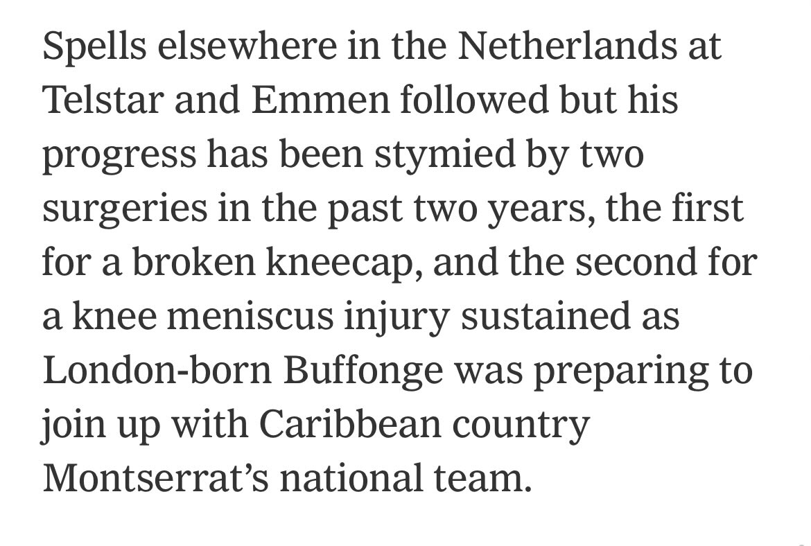 Feel for him. Pity we never got to see him play for us.