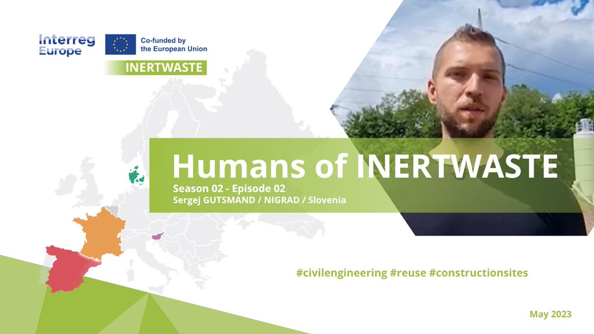 Episode 2 of Humans of INERTWASTE is out! It'll take you to #Maribor to hear NIGRAD tell more about reusing and recycling soil excavation materials from construction sites.

📺interregeurope.eu/inertwaste/new…
