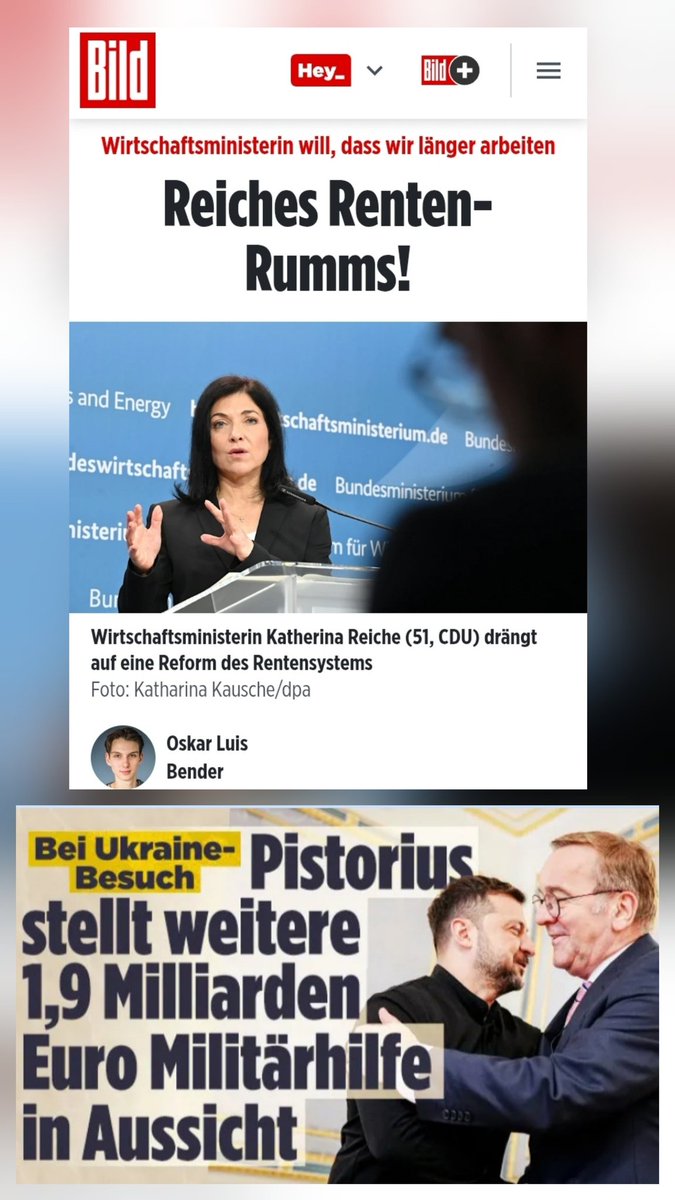 #Rente #Krieg #MIK #Rentenalter #Pistorius 
#Merz #Reiche #Rüstung #Ukraine
Regierung zeigt wo sie ihre Prioritäten setzt...dafür würde ich sogar gerne bis 80 arbeiten🙈🙉 Ihr nicht?