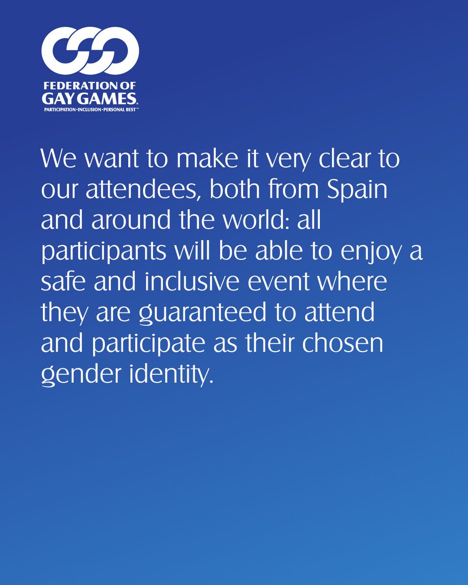 The Federation of Gay Games categorically condemn the draft amendments to València’s Trans Law