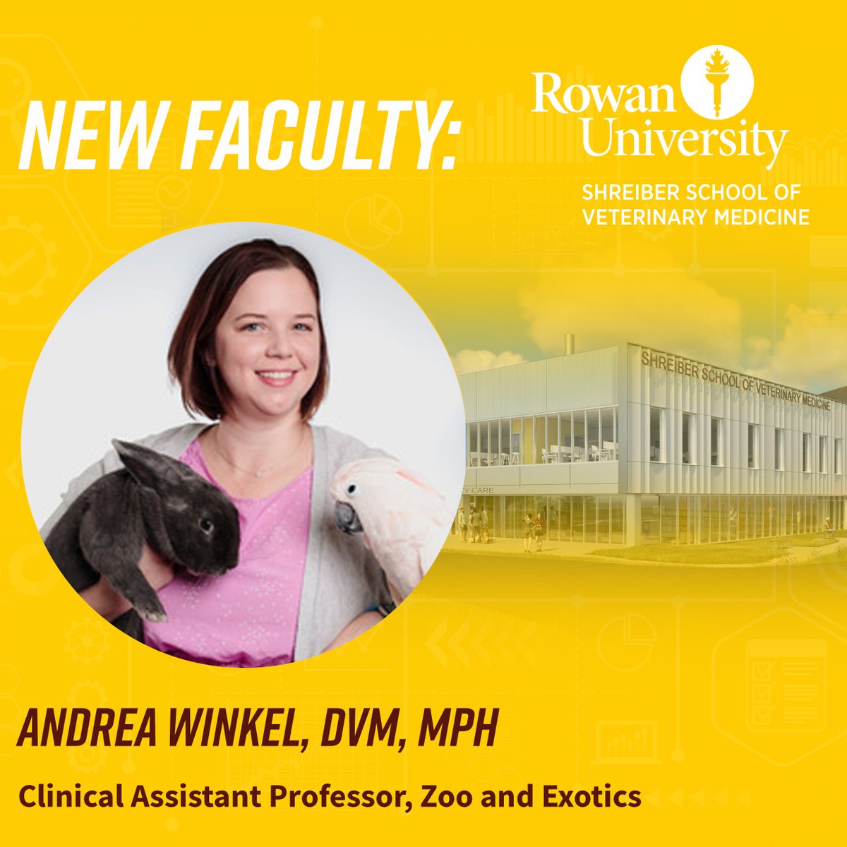 Meet the team: The Shreiber School of Veterinary Medicine of Rowan University welcomes Dr. Andrea Winkel, Clinical Assistant Professor of Zoo and Exotics.