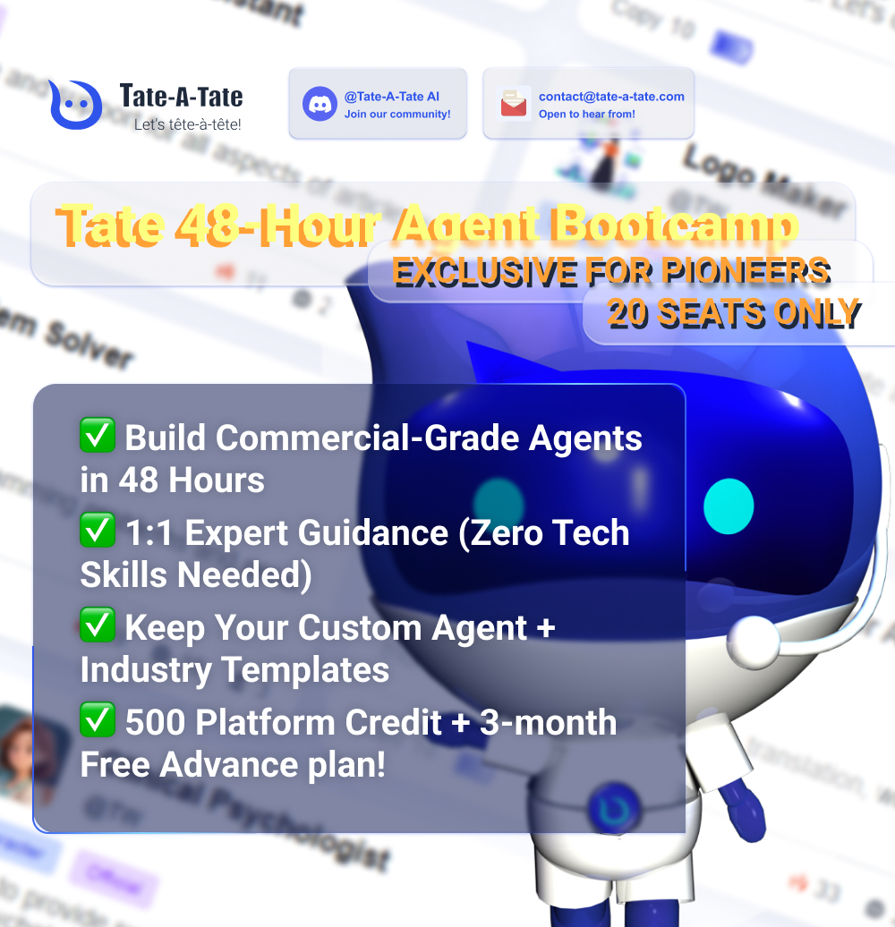TateATate_AI's tweet image. Let's have less useless AI garbage in the world. We need to hear your voice. 🔥 An invitation to join our Agent Bootcamp. *Click the link to fill in the basic information and submit** 👉 forms.gle/uF2187Tdhayysn…