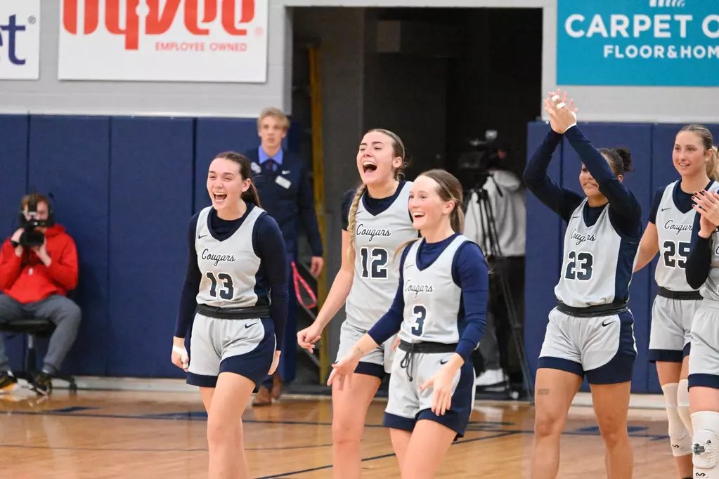 CCCougarsWBB's tweet photo. Continuing our best moments of the year!

We finished first semester with a win against Blackburn putting us at 12-0 going into break!

11 players scored and 7 hit double digits. The standout was Abby Backes, who shot 4-4 from the field, including scoring her 1000th point! https://t.co/UP577LcnV6