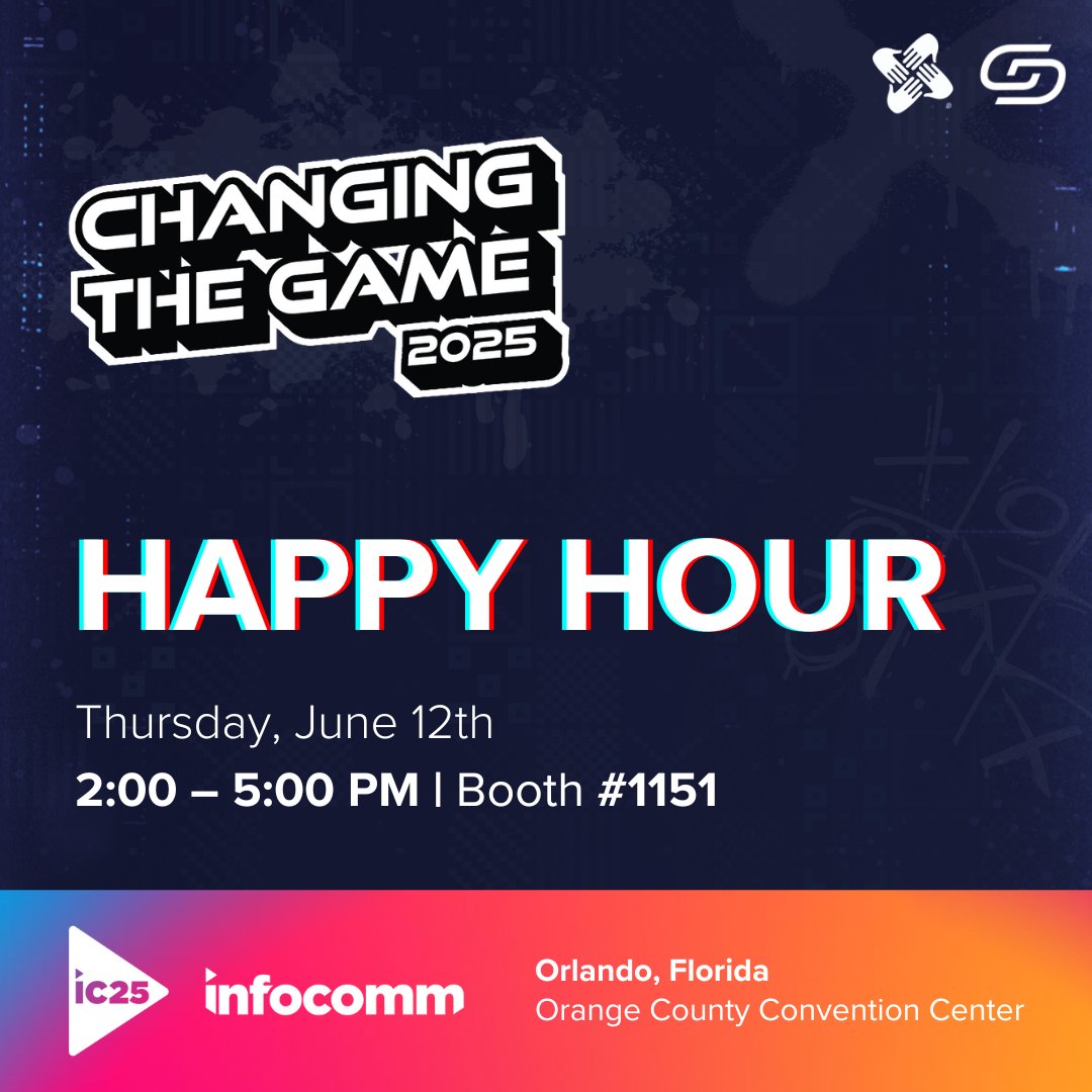 It's 2 o'clock somewhere... and that somewhere is Booth #1151 at InfoComm! 🎉

Join us for Happy Hour from 2-5 PM EST TODAY right in our booth. 

See you there!