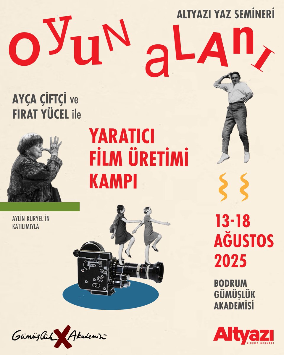 Yaz seminerimizi duyurmaktan mutluluk duyarız: ‘Oyun Alanı: Yaratıcı Film Üretimi Kampı’, 13-18 Ağustos tarihleri arasında Gümüşlük Akademisi’nde gerçekleşecek!

Ayrıntılı bilgi ve kayıt için: altyazi.net/seminerler/oyu…