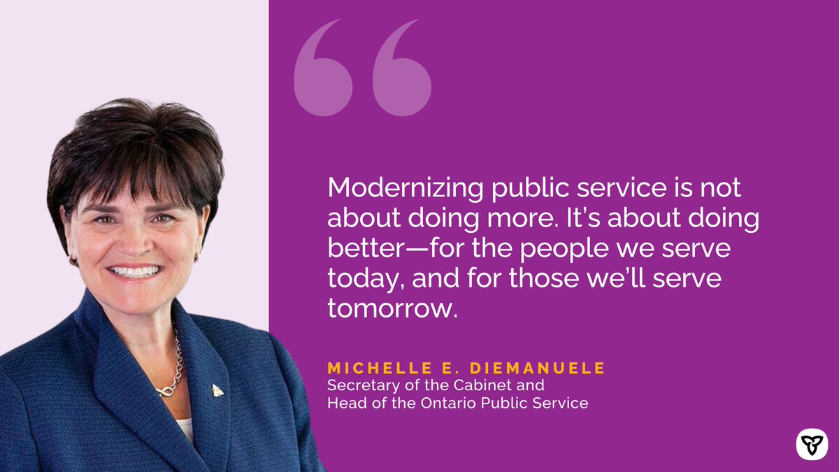 SecretaryON (@secretaryon) on Twitter photo Modernizing public service means improving what matters most to the public. It’s about building systems that are responsive, resilient, and trusted. From faster birth certificates to easier access to ServiceOntario, it’s about meeting people’s needs, today and tomorrow. Modernizing public service means improving what matters most to the public. It’s about building systems that are responsive, resilient, and trusted. From faster birth certificates to easier access to ServiceOntario, it’s about meeting people’s needs, today and tomorrow.