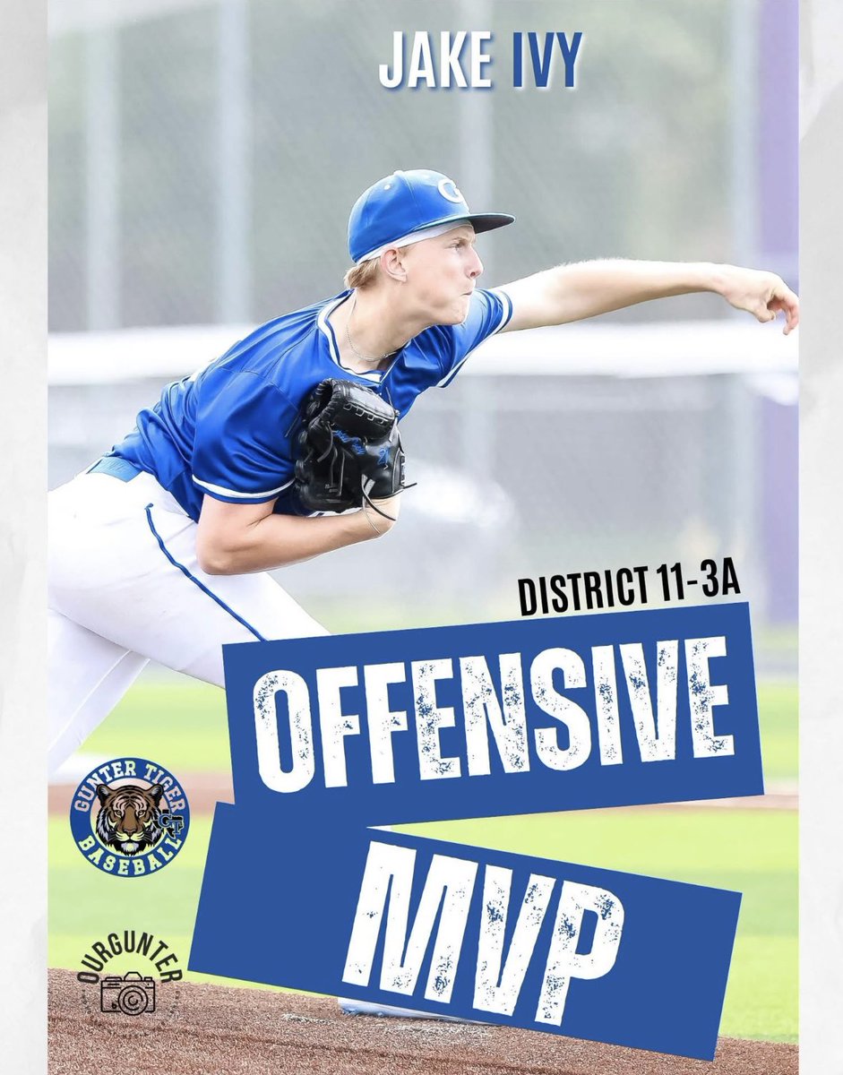 Congrats to Jake Ivey on being named District 11-3A Offensive MVP!