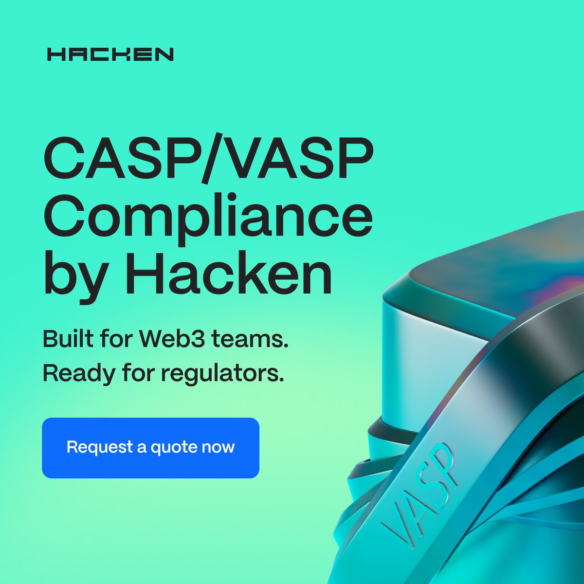 🛡️ CASP/VASP compliance is now mission-critical for Web3 teams in the EU, UAE, Bermuda &amp; beyond.

Whether you’re a CEX, wallet provider, launchpad, or token issuer – regulators are watching.

Hacken’s new service gets you ready: hackenio.cc/compliance

Let’s break it down 👇