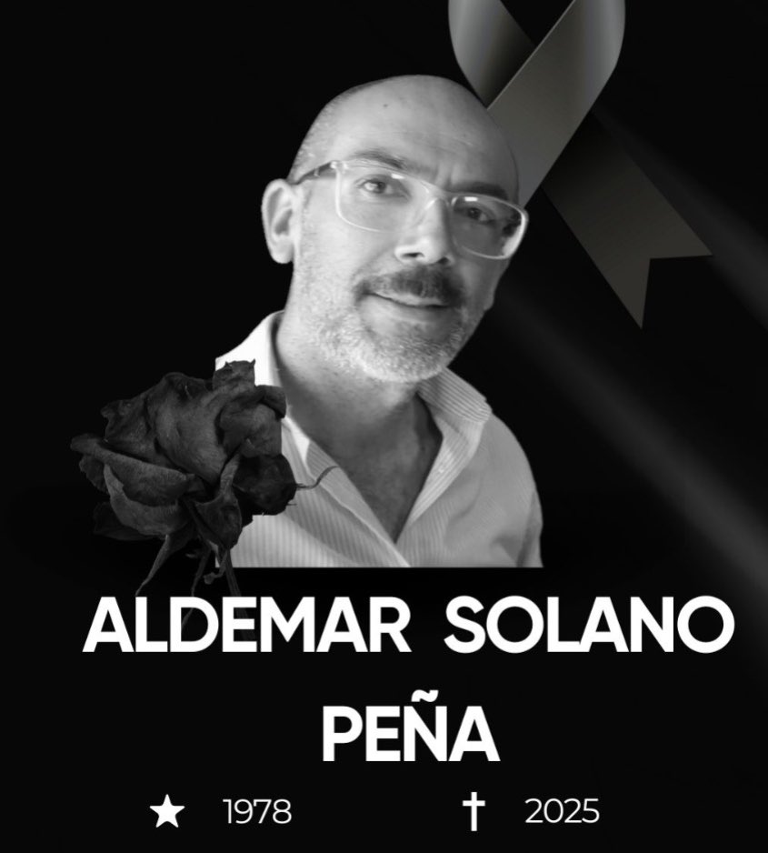 ejealdia's tweet photo. 🕊️ Luto en el periodismo colombiano

Desde Eje al Día, lamentamos profundamente el fallecimiento de nuestro colega y amigo Aldemar Solano, periodista oriundo de Sesquilé, Cundinamarca, quien durante varios años hizo de Pereira su hogar y su centro de labores profesionales. https://t.co/2tBbEVHAwD