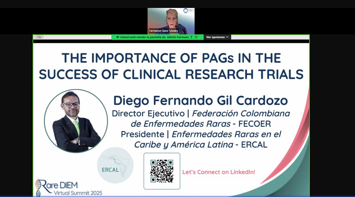 🔹#RareDIEM2025 | Sesión II
El valor de la investigación clínica para los pacientes con #EnfermedadesRaras en América
La investigación clínica no es solo un avance científico. Es una respuesta urgente para millones que viven con enfermedades olvidadas.

Es el puente entre el