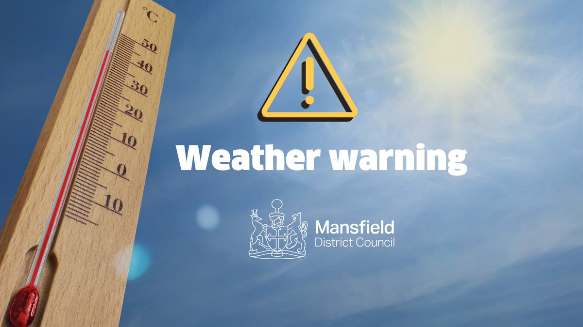 ☀️The Met Office has issued a yellow heat warning across our region from 9pm tonight  to 8am Sunday 15 June. Elderly people are most at risk so please check on anyone who may need help. Guidance about heat stress and also pet care 🐶 can be found at ow.ly/VZWP50W8tfA.