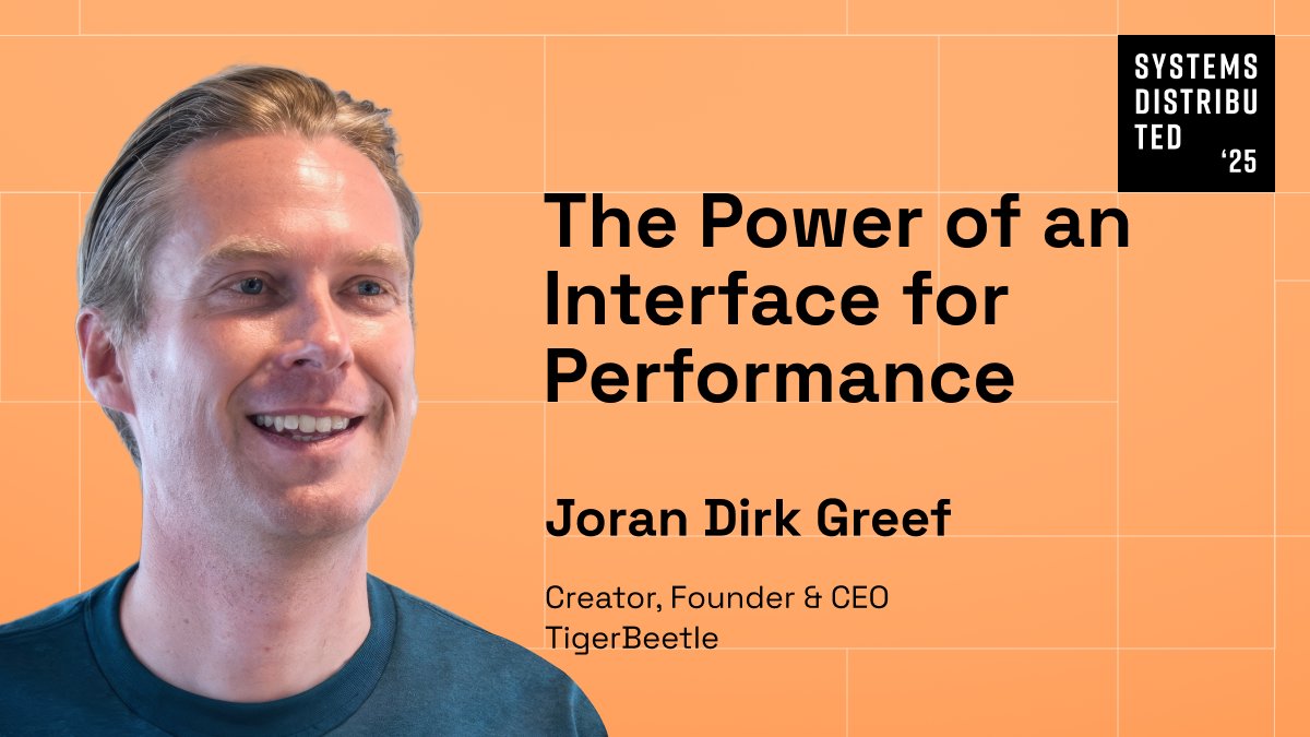 TigerBeetleDB's tweet image. When the best of low-level performance optimization techniques have all failed, and with both hands tied...

@jorandirkgreef will deconstruct/reconstruct one of the world&apos;s most popular interfaces, to show the power of an interface for performance.