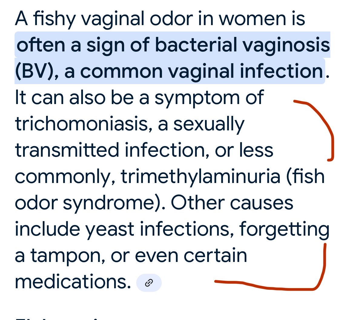 سالفه ريحة السمك هي حاله انفكشن قويه و بكتريا ، مو شي خلقة (هذي علامه انتقال بكتريا بالعلاقات الجنسية او التهاب بسبب سوء نظافة و اسباب اخرى غير ماذكر )

و انتشار السالفه بين اقذر الخلق يدل انه عرفوها من علاقات غير شرعية 🦠 🦠😷