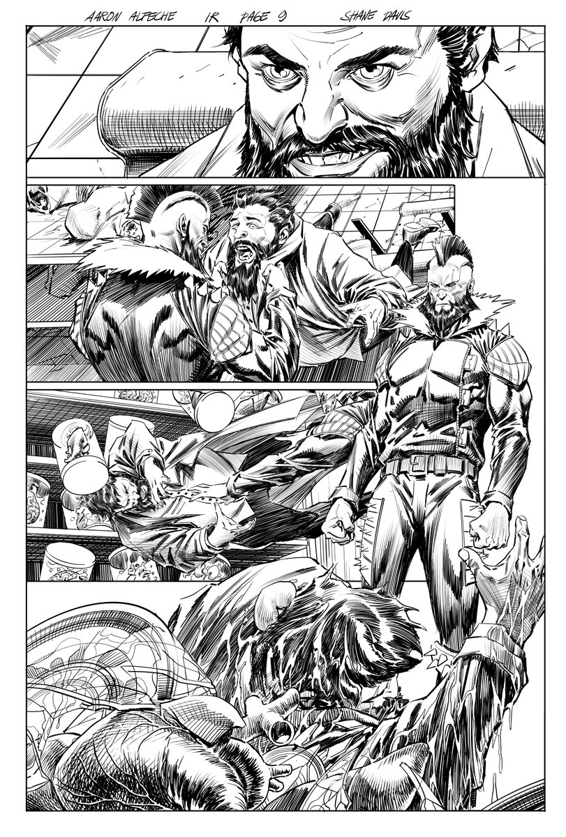 My Pencils and Inks on a 16-page Gunn story included in the Annatomic campaign. Sign up. I might have drawn the most brutal beating ever given in comics in this story! #comics #comicart #comicbooks #illustration #sequentialart