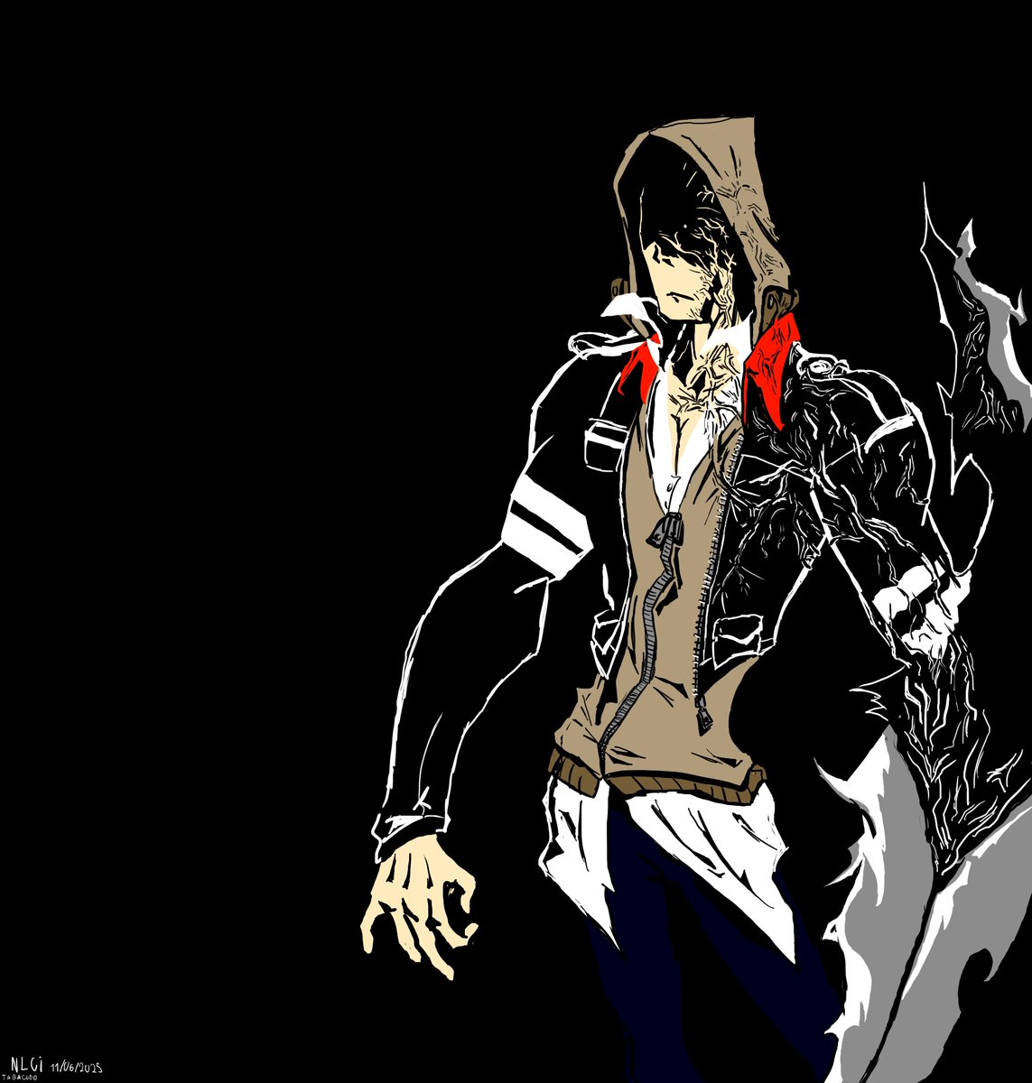 lide_nao's tweet image. here the finished drawings of alex mercer i was making! one with much more shadows. hope yall like it #prototypegame #fanart