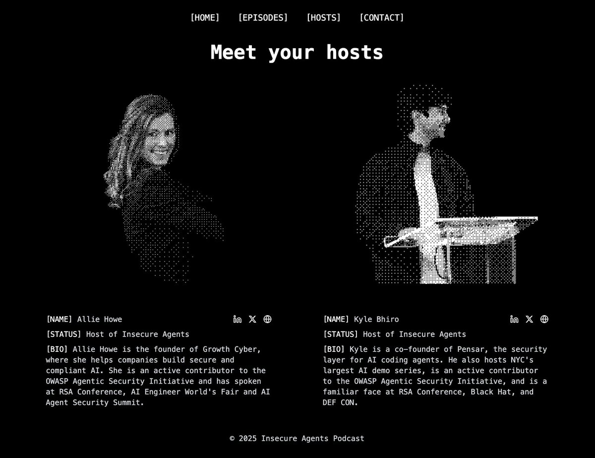 insecureagents's tweet image. Meet your hosts of the Insecure Agents podcast!
We are actively putting together a list of upcoming podcasts and already are 6 slots deep in booked guests and sponsorships.
If you'd like to be a guest on our show send a DM to @vtahowe :)
