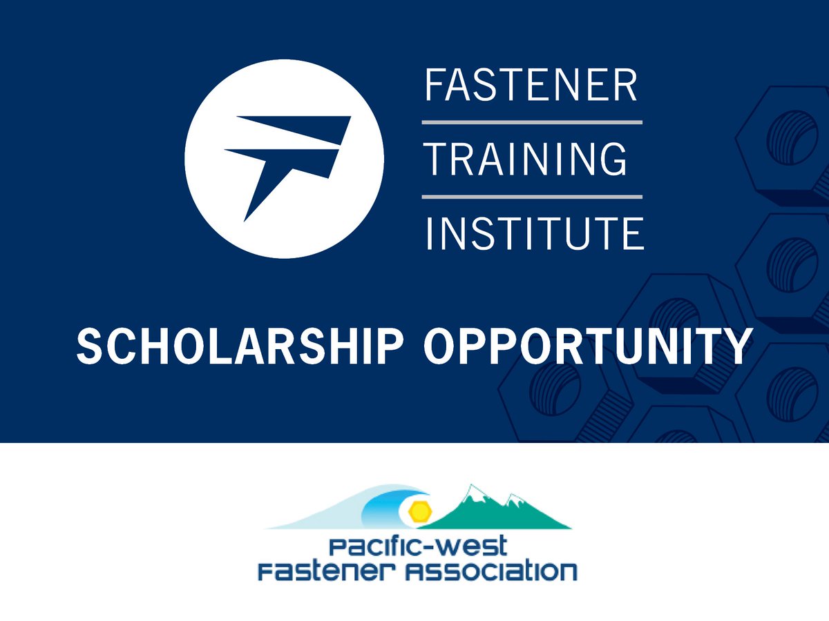 Fastener Training (@fastenerschool) on Twitter photo <a href="/PacWestFastener/">Pac-West Fstnr Assn</a> is proud to offer two separate scholarships to attend Fastener Training Week - the Pacific-West Fastener Association Scholarship and the Hy Schatz Memorial Scholarship Fund. Applications are due by 6/30/25. ow.ly/goR450W7L1z <a href="/PacWestFastener/">Pac-West Fstnr Assn</a> is proud to offer two separate scholarships to attend Fastener Training Week - the Pacific-West Fastener Association Scholarship and the Hy Schatz Memorial Scholarship Fund. Applications are due by 6/30/25. ow.ly/goR450W7L1z
