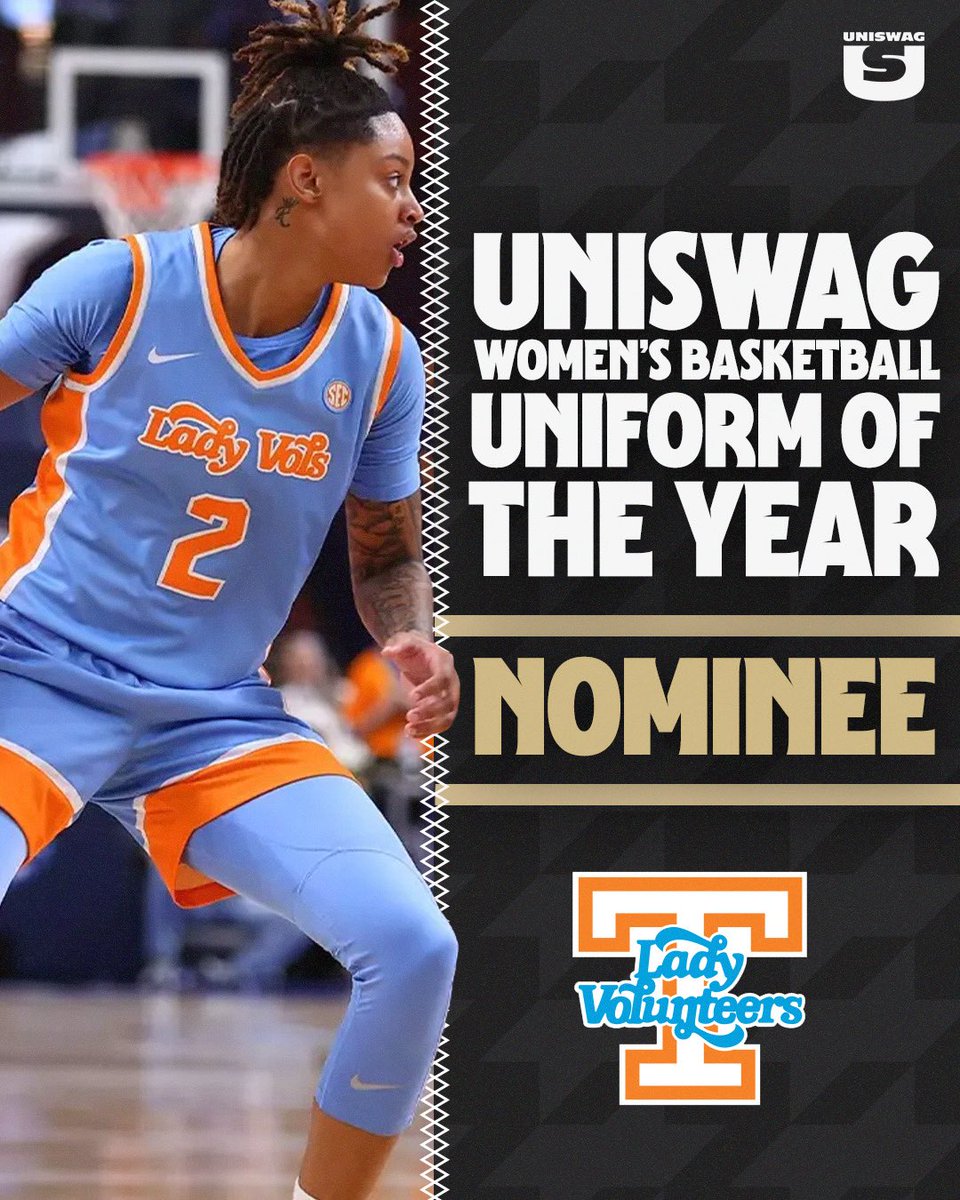UNISWAG (@uniswag) on Twitter photo UNISWAG Women’s Basketball Uniform of the Year Nominee
<a href="/LadyVol_Hoops/">Lady Vols Basketball</a> is up for the best college basketball uniform this season.
Vote at uniswag.com/uniform-of-the…
#uniswag UNISWAG Women’s Basketball Uniform of the Year Nominee
<a href="/LadyVol_Hoops/">Lady Vols Basketball</a> is up for the best college basketball uniform this season.
Vote at uniswag.com/uniform-of-the…
#uniswag