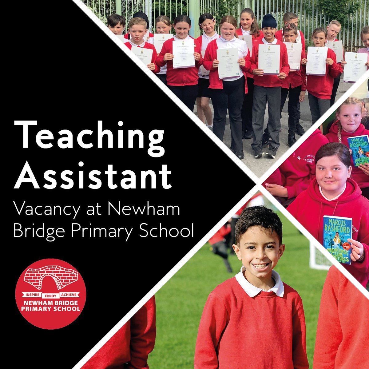 ✨ Vacancies at Newham Bridge Primary School ✨

➡️ Classroom Teacher
➡️ Teaching Assistant 

We are looking for a Classroom Teacher and Teaching Assistant to join Newham Bridge in September!

For more information about these roles, visit our website 👇
thelegacylearningtrust.org.uk/current-career…