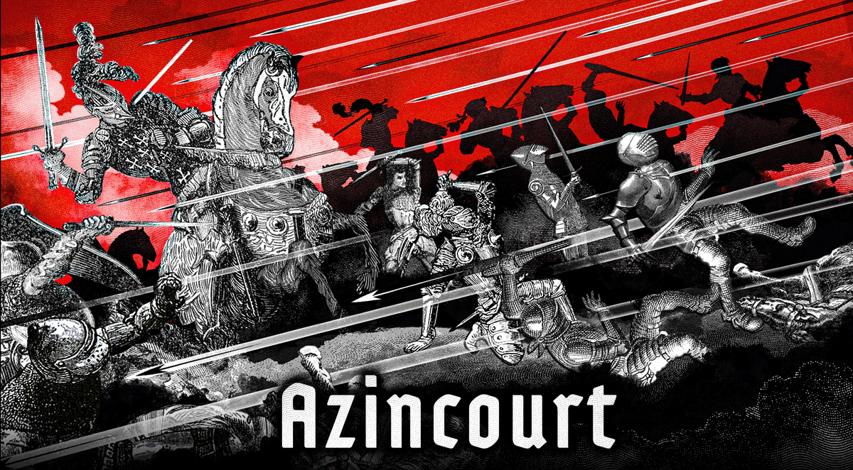questiondhisto1's tweet photo. En 1415, en pleine guerre de Cent Ans, le roi anglais Henri V lance une campagne en France. L’affrontement décisif a lieu près d’un village du nord : Azincourt. Mal préparée, la chevalerie française subit une défaite humiliante. Revenons sur la bataille d’Azincourt ! ⚔️ ⬇️⬇️⬇️ https://t.co/2AebZcZWFB