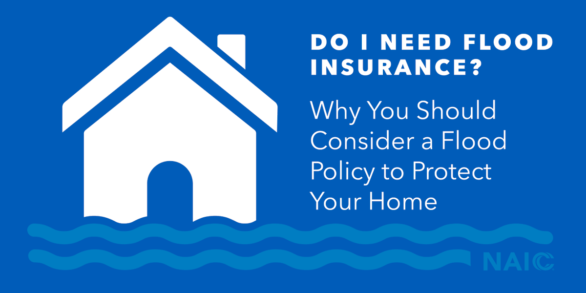 Did you know? Standard homeowners insurance policies don’t usually cover flood damage. Consider a separate flood policy to protect your home: content.naic.org/article/do-i-n…