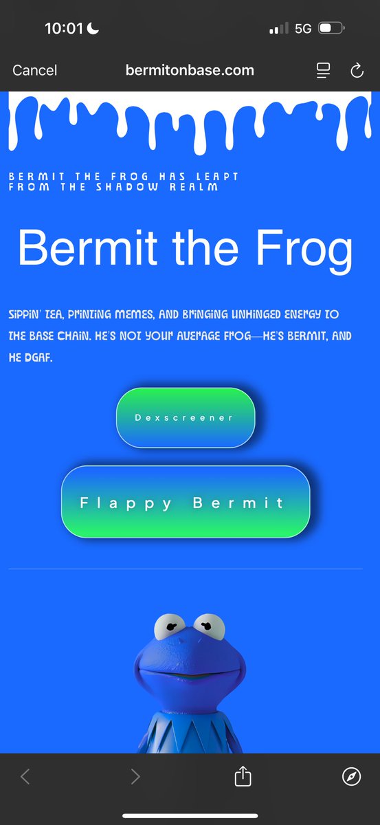 🚨 Flappy Bermit Beta LIVE! 🚨 

Get some practice in, we will be rewarding top scores weekly. Currently only playable on PC… mobile integration in progress. 

Bermitonbase.com