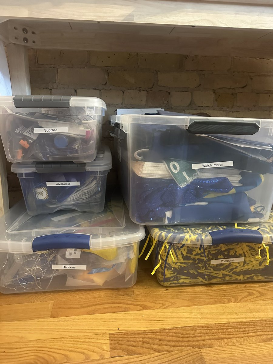 TCJackrabbits's tweet image. All organized and ready for the fall. Yes, we need a whole tote for balloons.
